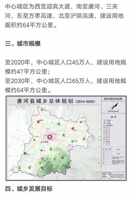 2016-2030年唐河城乡规划图出炉!
