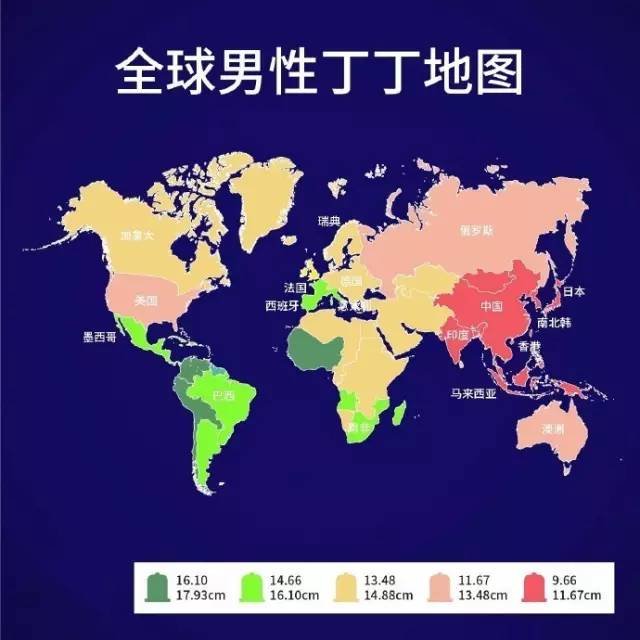 全球男性丁丁地图,你达标了吗?