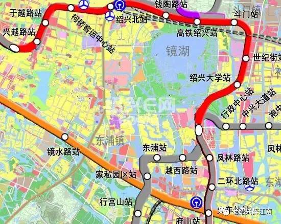 直接向北走,经过袍江世纪街至329国道到金柯桥大道,接杭绍地铁线.