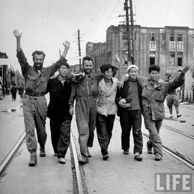 老照片:美韩占领下的平壤 1950年