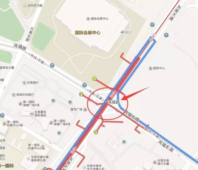 东莞火车站到南城区鸿福路有地铁吗