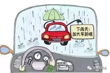 雨天路滑减速慢行