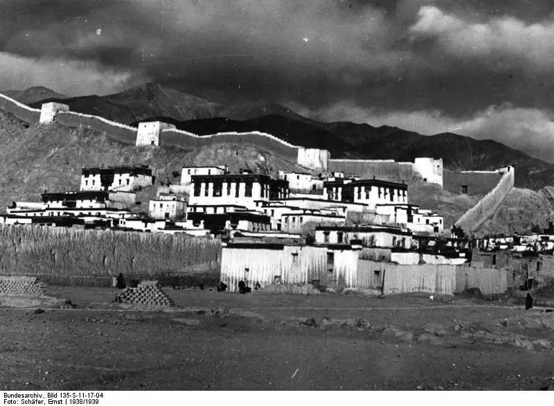 德国党卫军镜头下的西藏江孜老照片