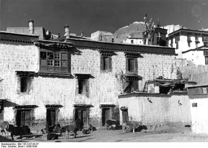 德国党卫军镜头下的西藏江孜老照片