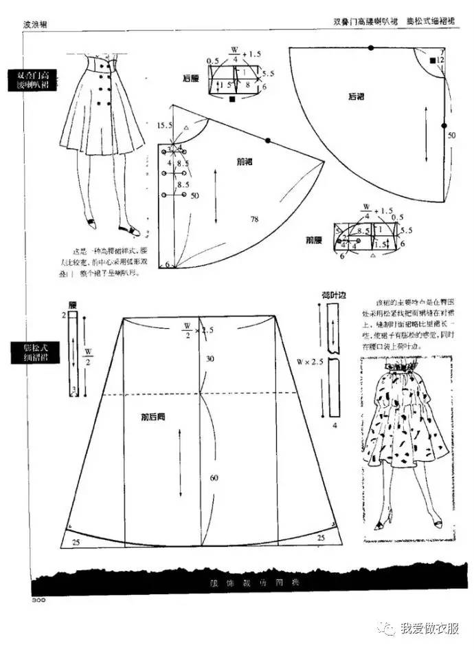 最全的半身裙裁剪图总汇