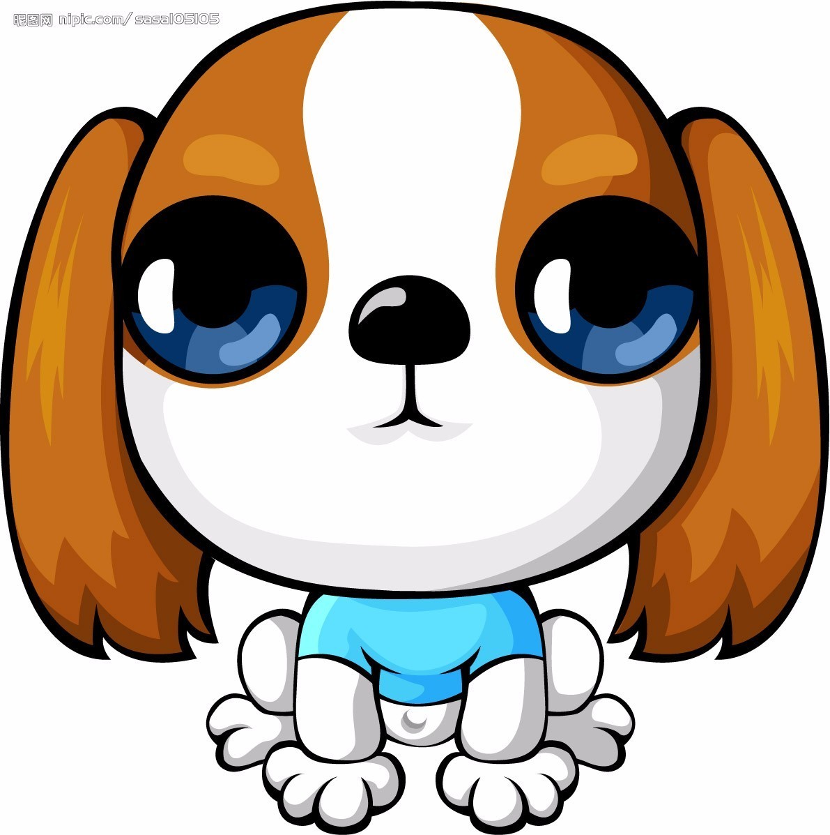 戴眼鏡的小狗PSD圖案素材免費下載，可愛卡通圖片，尺寸1500 × 1500px - Lovepik