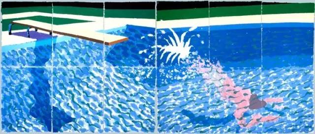 david hockney, portrait of an artist  (pool with two figures)