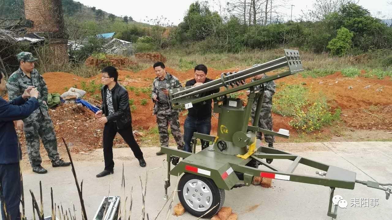 耒阳发射2枚增雨炮弹进行人工降雨