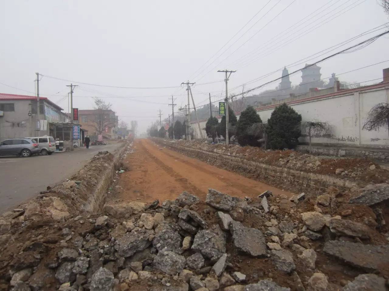 丰润区陶立营—车轴山中学路段断交施工