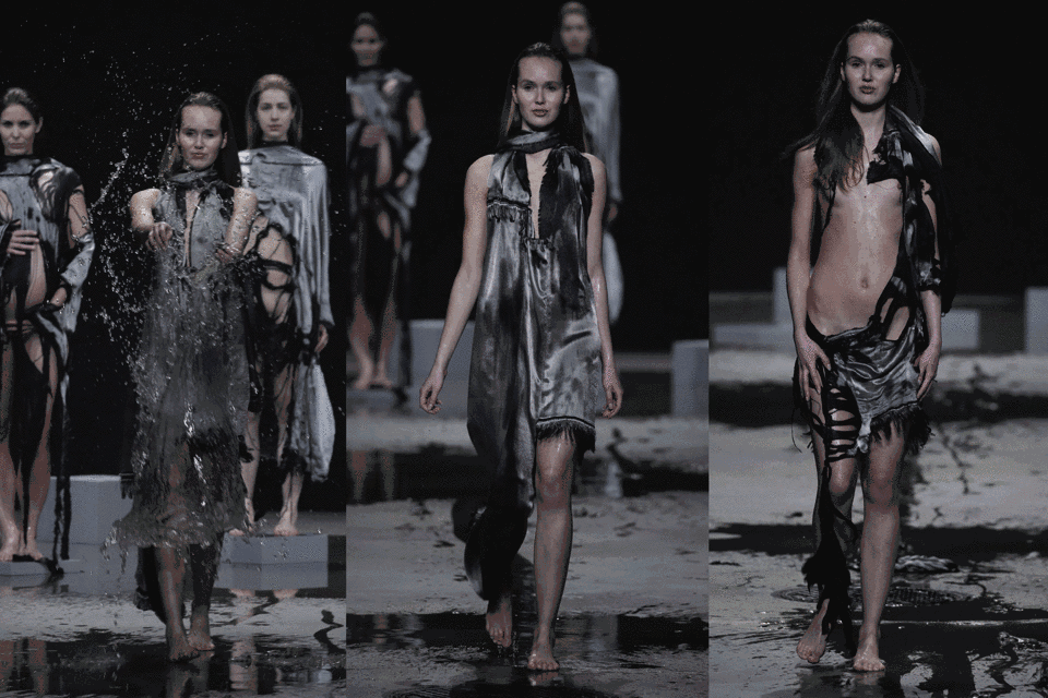 荷兰服装设计师Jef Montes开发出水溶性女装材料，遇水即溶-福利巴士