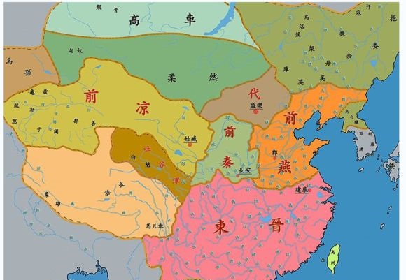 下面这两张地图可以看出在苻坚和王猛的治理下秦国疆域的变化,这就是图片
