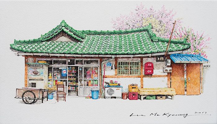 20年来只画便利店,她的画里总是生机勃勃