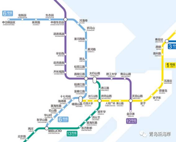 青岛西海岸地铁最全线路,站点,换乘攻略,速收藏!图片