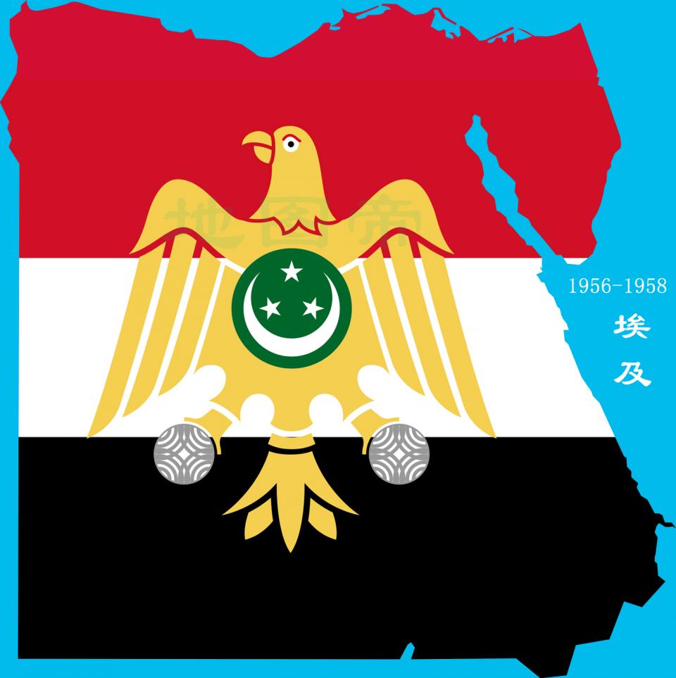 百年埃及,地图与国旗变迁图片
