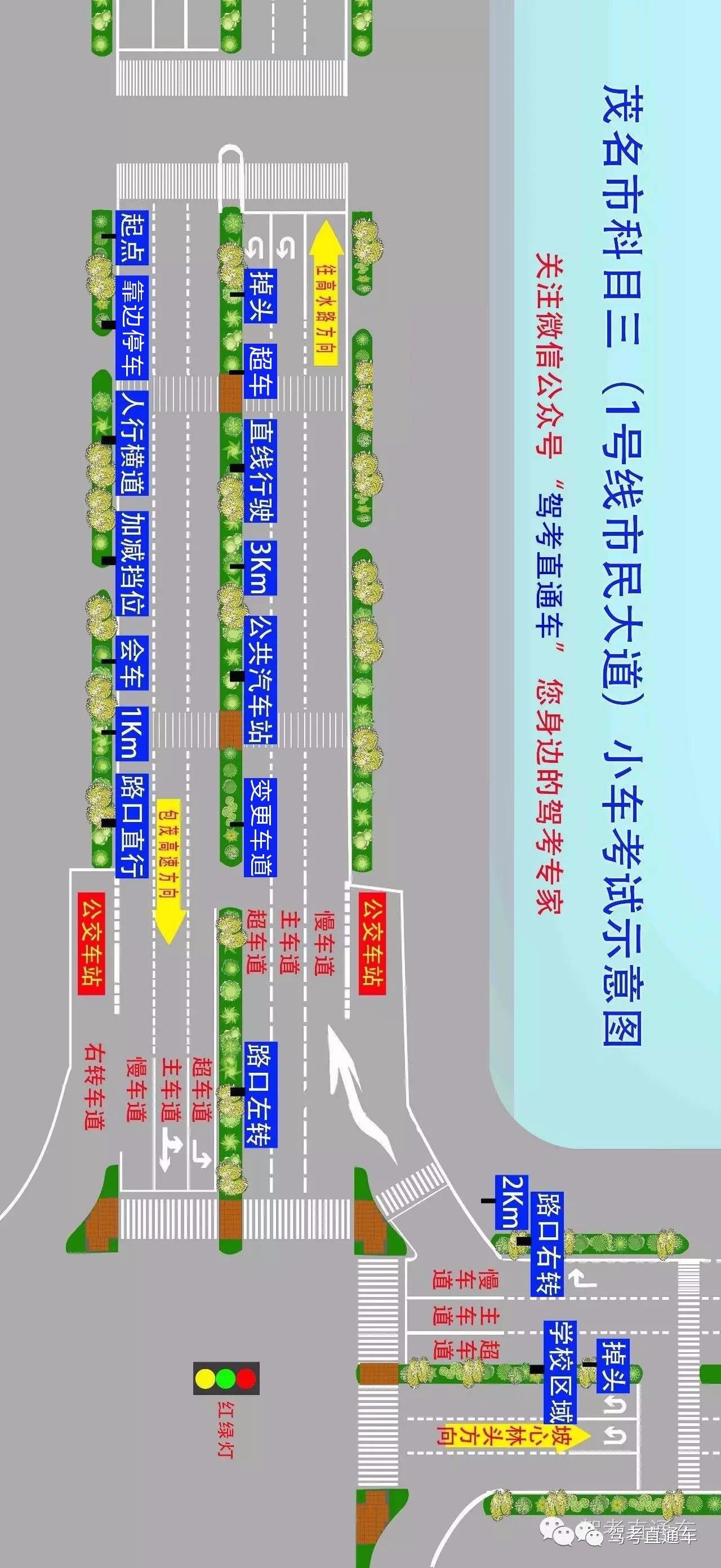 收藏版科目三12号线路图