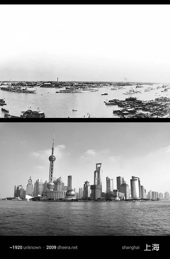 历史| 多图对比,相同角度不同时期,记录中国的百年变迁