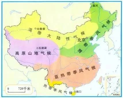 中国被分为四大块,分别为西北地区,北方地区,青藏地区,南方地区 四大图片