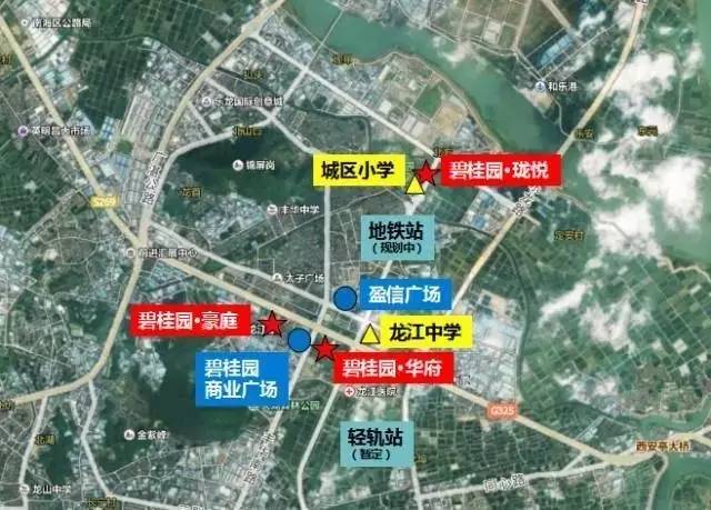而在远期规划中(2030年), 5号线将南延至龙江, 且站点将设立在碧桂园
