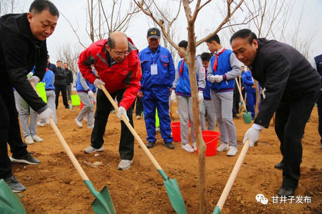 市四大班子领导来甘井子区参加义务植树活动