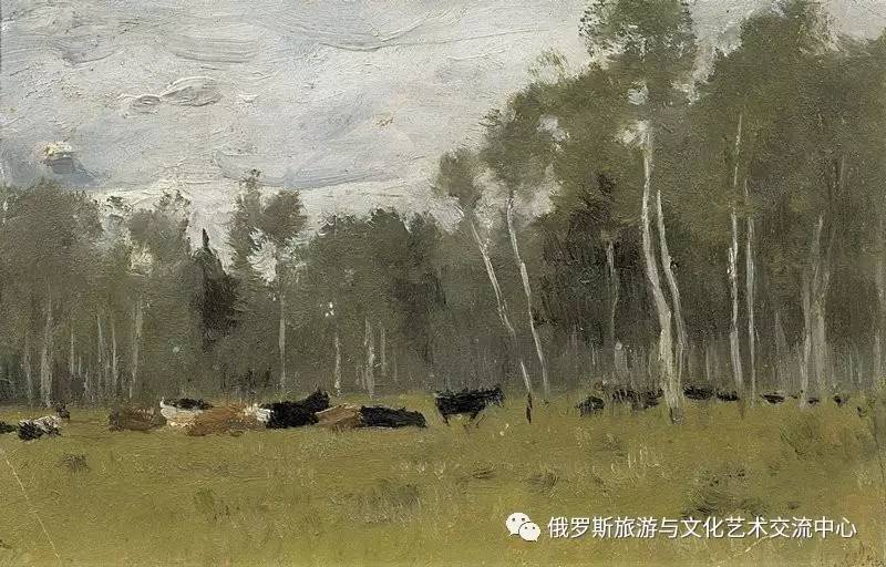 【艺术】俄罗斯画家列维坦少见的小稿作品