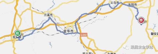 在金华市内,g235国道经过浦江,义乌,金东,婺城,武义,共五个县市区图片