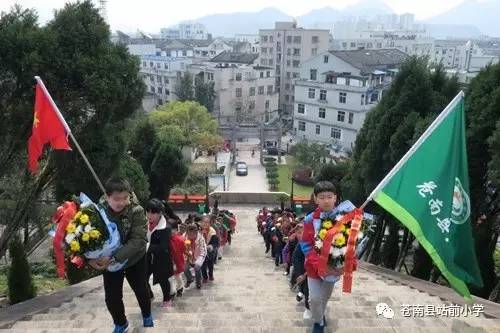 苍南县站前小学:清明时节,公园山缅怀先烈