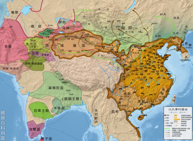 从西汉鼎盛时期的版图上看,"西域诸国"是一个很奇特的存在.