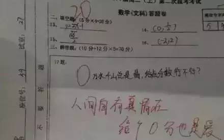 一小孩考试得0分,看看卷子上都写了啥?最后一个笑喷了