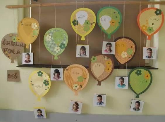 幼儿园环境创设之墙面照片墙装饰,幼师都喜欢
