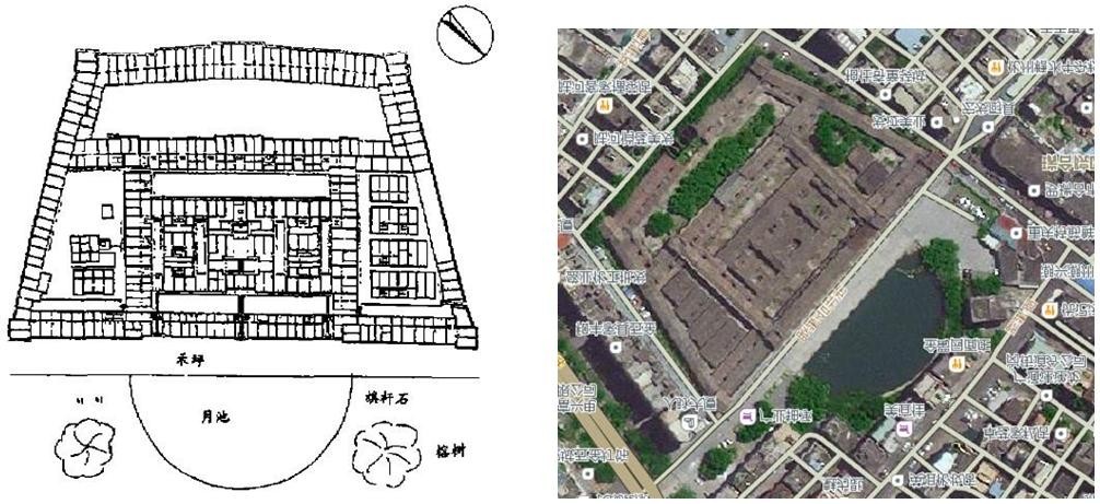 图 1-5坑梓街道龙田社区龙田世居平面图(图片来源:朱继毅[1,蒋荣耀)