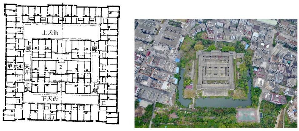 1-5坑梓街道龙田社区龙田世居平面图(图片来源:朱继毅   ,蒋荣耀)