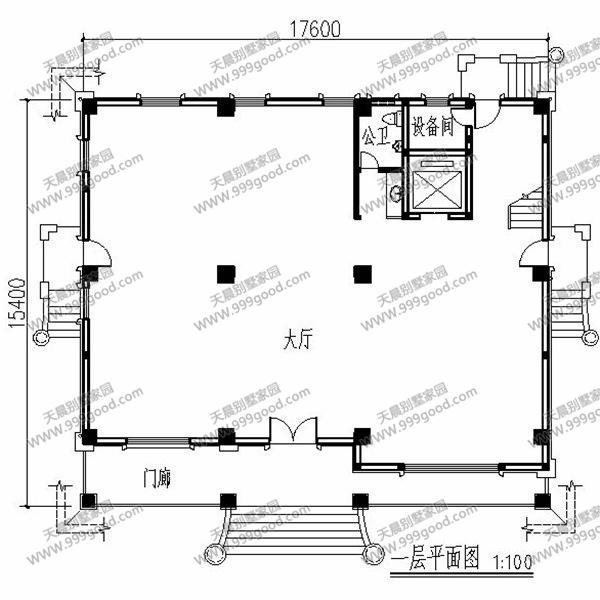 广东8层自建房,土豪都夸赞17.6x15.4米别墅设计图