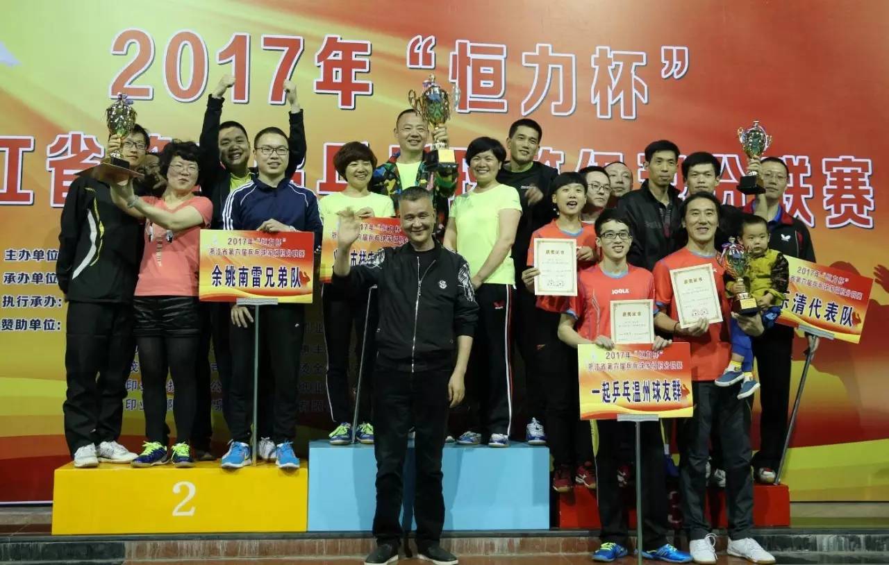 2017年 恒力杯 浙江省第六届乒乓球等级积分赛