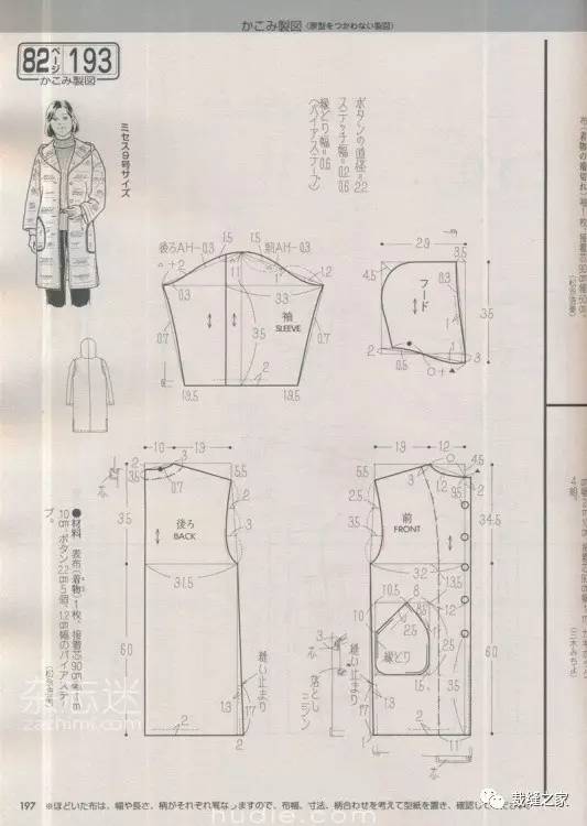 带帽衣服裁剪图大汇合