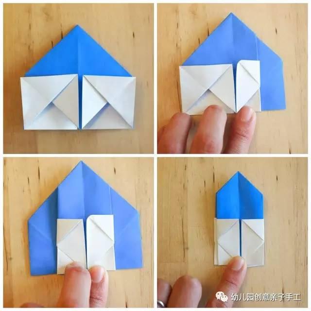 幼儿园手工之折纸小人偶,折几个便能愉快玩上一天