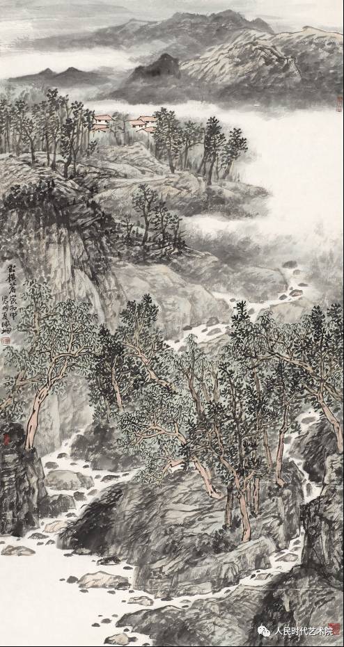 曲清溪绕家山 夏佩珊作品初观夏佩珊的山水画,葳蕤繁茂,氤氲淋漓