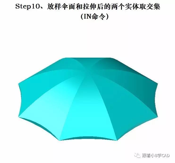 【花边雨伞 三维趣味建模教程(练习62)