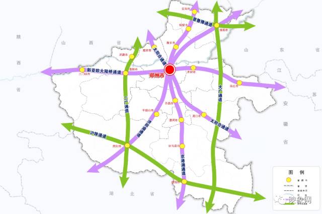 河南省综合运输通道示意图