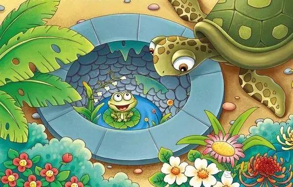 故事:一只青蛙住在井底.