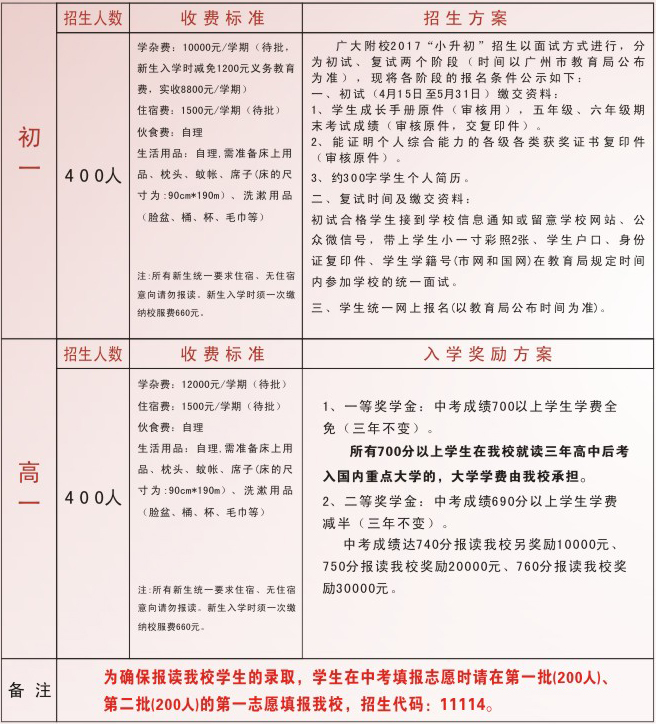 招生简章汇总 | 育才实验,荔湾广雅,中大附中,广大附中等18所学校发布