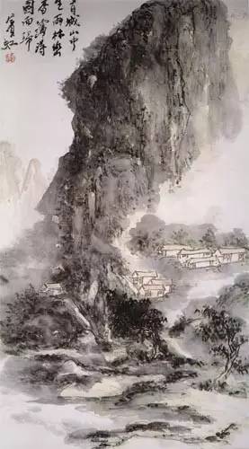 黄宾虹 《青城山中坐雨》