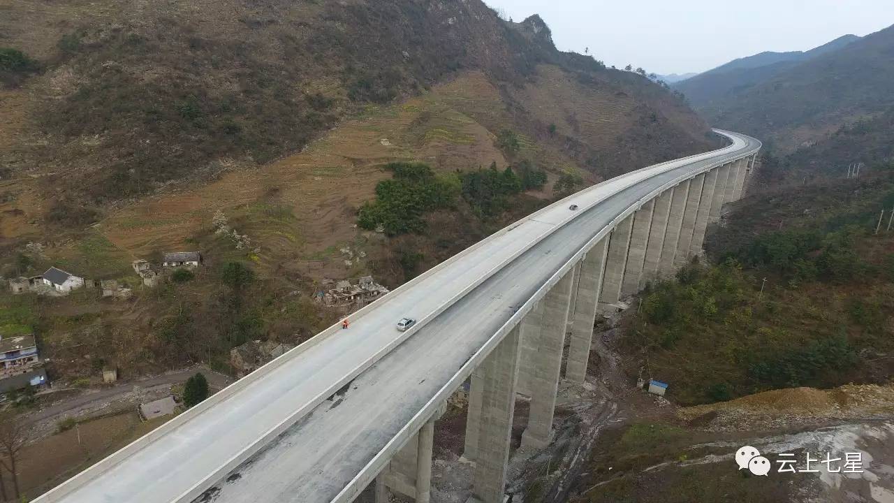 蜿蜒在崇山峻岭间的毕龙高速毕节至镇雄高速公路七星关区境又名毕