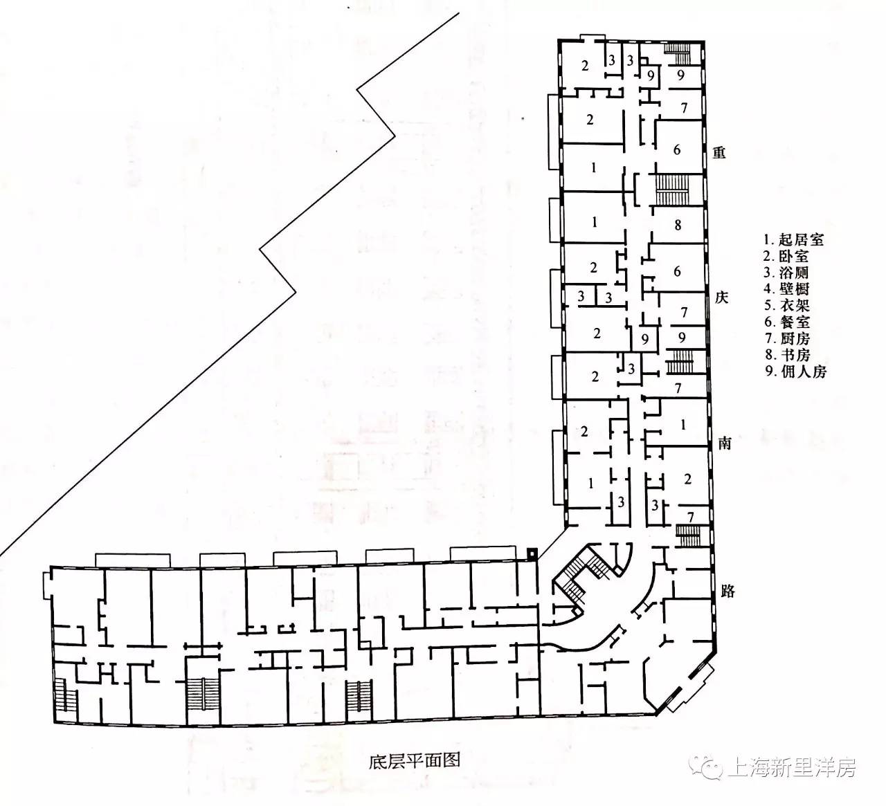 上海历史保护建筑永业大楼 建面148平方,房型:2房2厅2卫 保姆房12