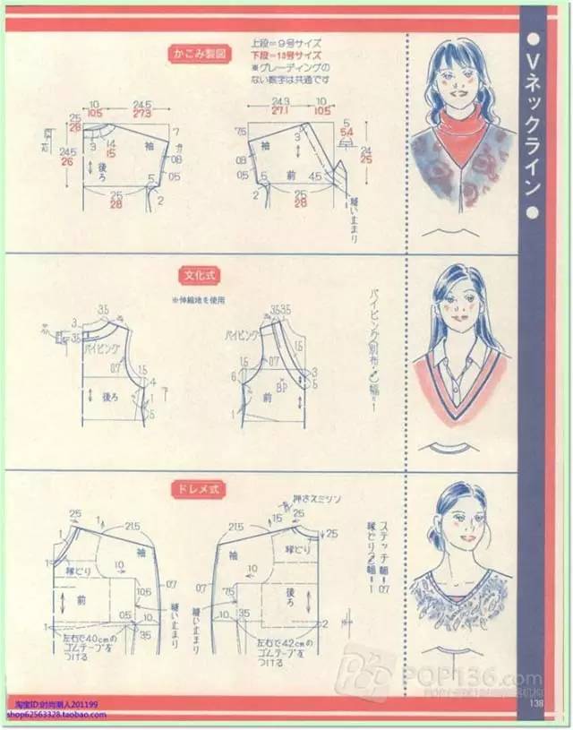 图纸集 | 各式领型的裁剪图全整理