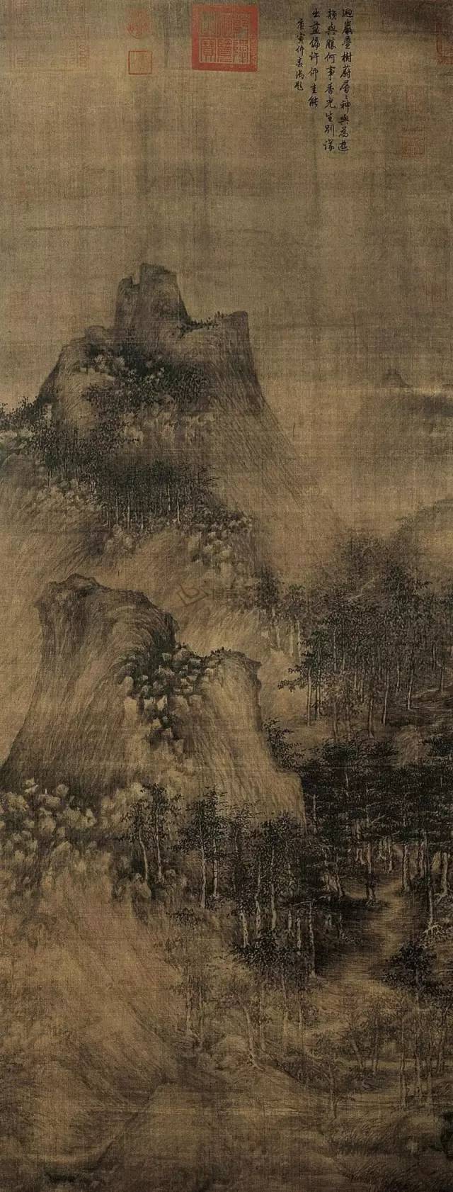 这件作品并没有画家的款印,原本的签题标为《元人宫乐图.