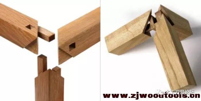 木工三碰肩棕角榫详细结构尺寸图