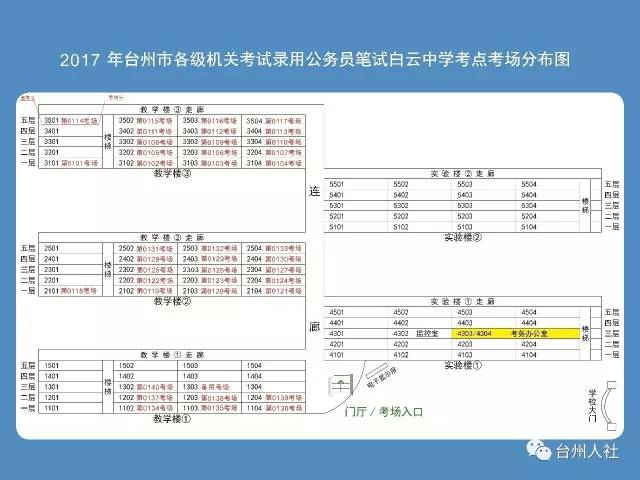 公务员考生,这里有最全的16个考场示意图,路痴考生