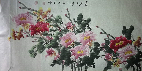 实力派山水画家何振峰先生,李龙升先生,实力派花鸟画家周玉宝先生,张