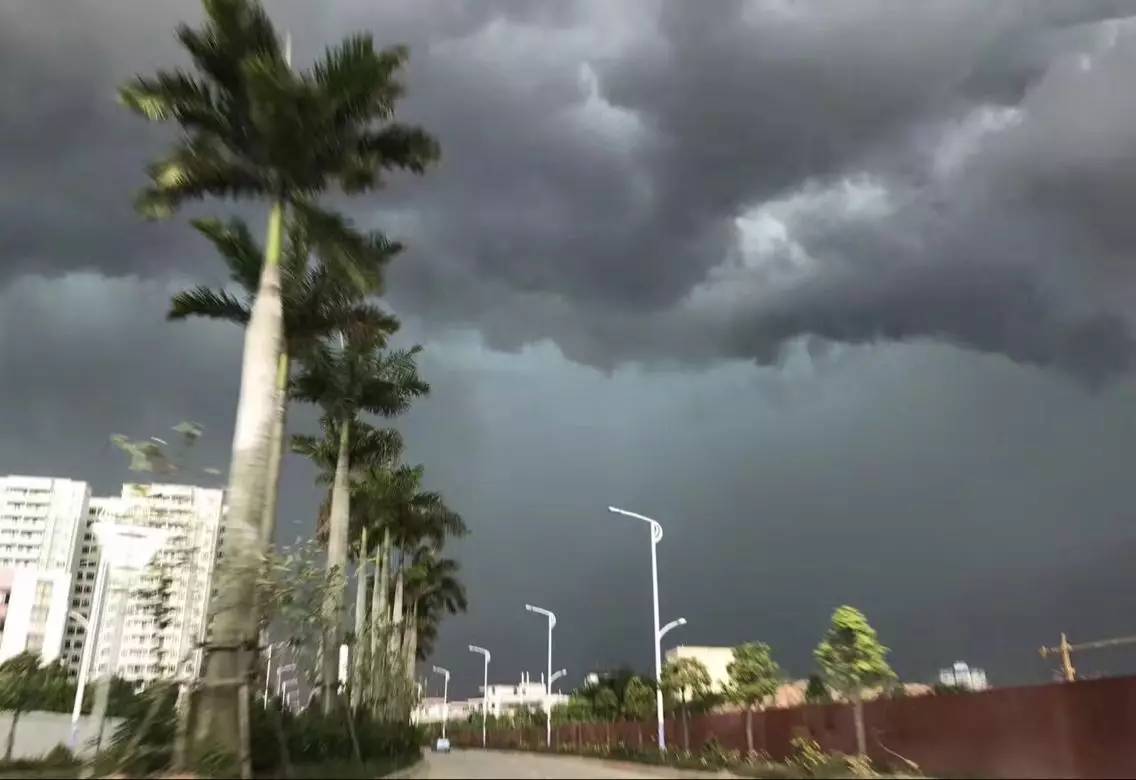 今天台山上演大片全城暴雨雷雨大风夹着冰雹多地发生突发状况