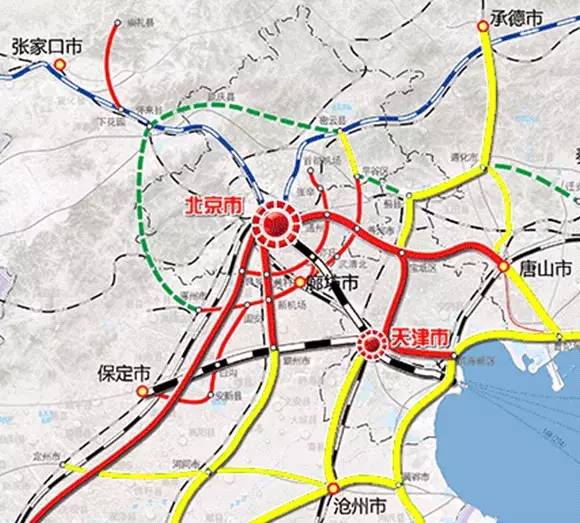 京津冀将新建24条3450公里的城际铁路网!唐山到北京不到30分钟!图片